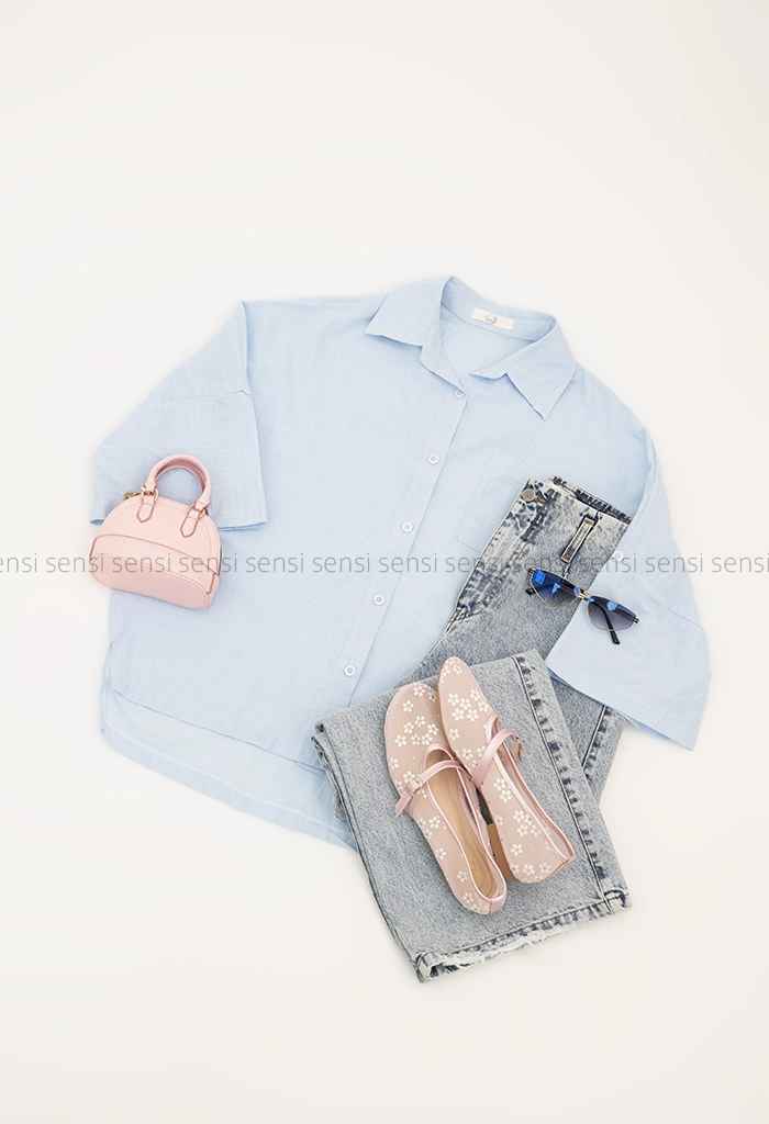 شومیز اسلپ آستین 3 ربع کد1005353